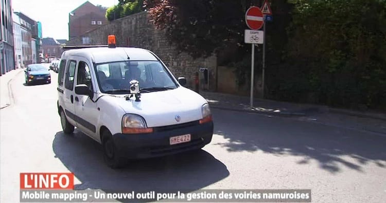 mobile mapping to monitor road in namur