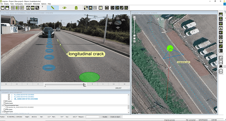 road pavement inspection with mobile mapping